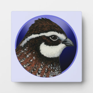 Bobwhite Quail Head Circle Plaque