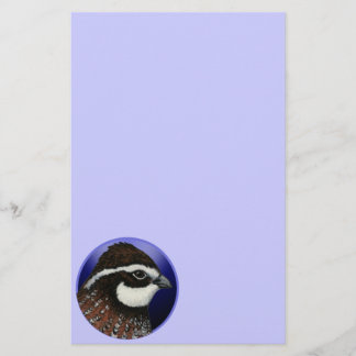 Bobwhite Quail Head Circle Stationery