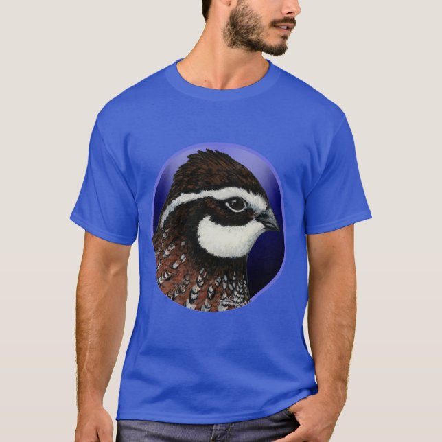 Bobwhite Quail Head Circle T-Shirt (Front)