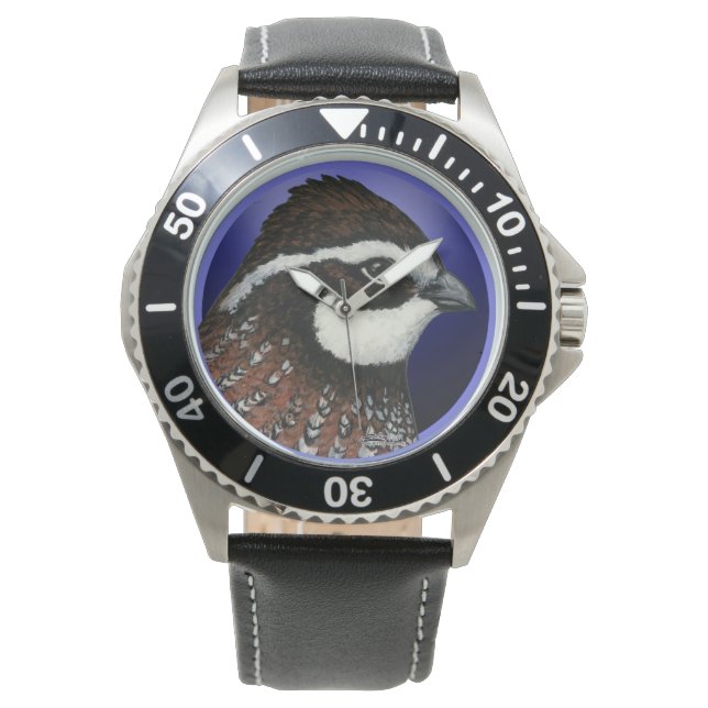 Bobwhite Quail Head Circle Watch (Front)