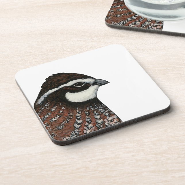 Bobwhite Quail Head Coaster (Left Side)