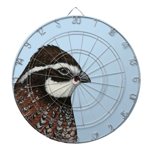 Bobwhite Quail Head Dartboard (Front)