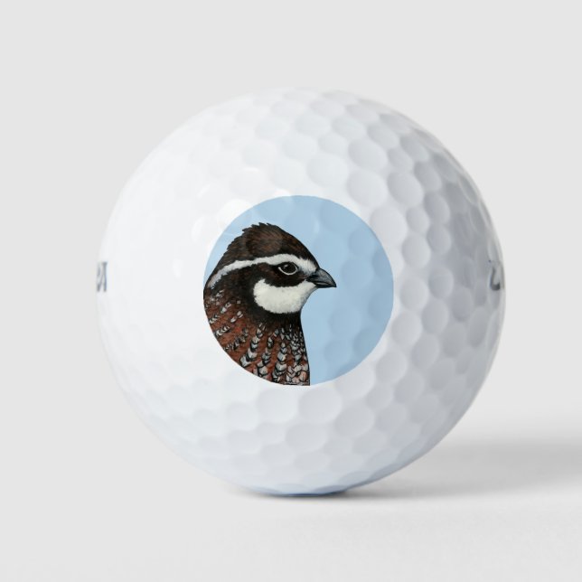 Bobwhite Quail Head Golf Balls (Front)