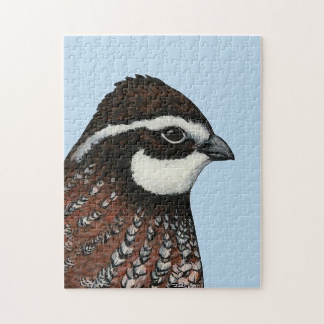 Bobwhite Quail Head Jigsaw Puzzle (Vertical)