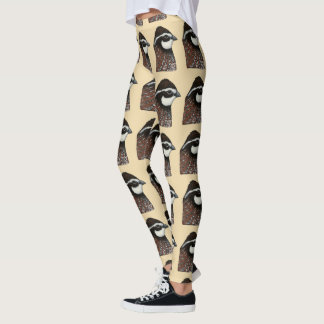 Bobwhite Quail Head Leggings