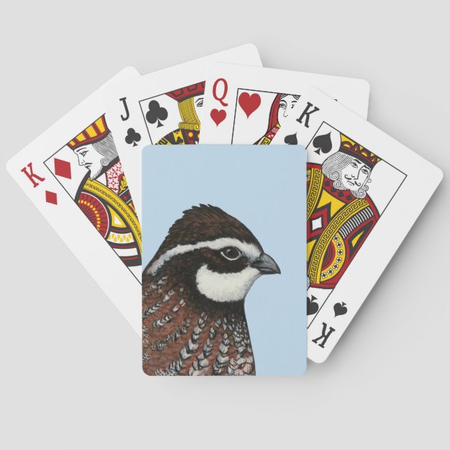 Bobwhite Quail Head Playing Cards (Back)