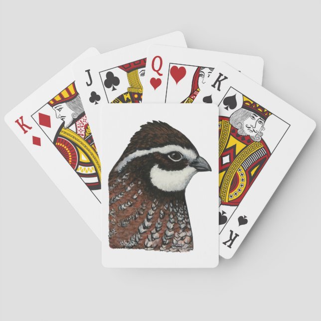 Bobwhite Quail Head Playing Cards (Back)