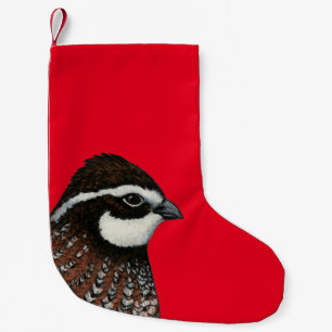 Bobwhite Quail Head Small Christmas Stocking