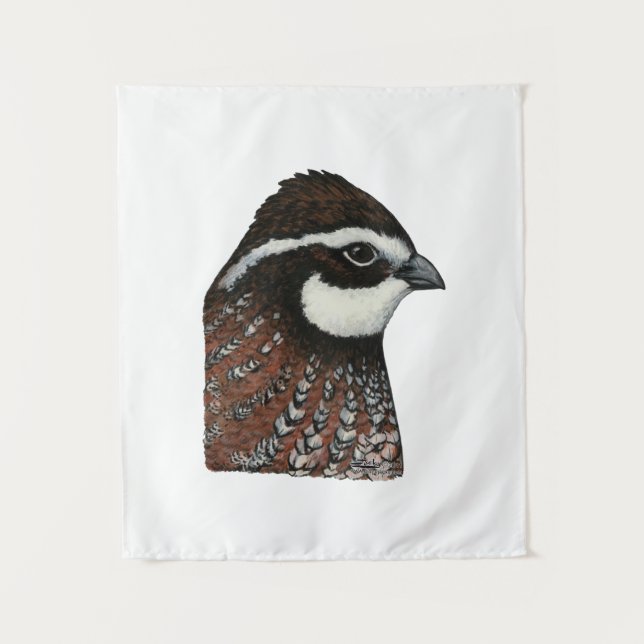 Bobwhite Quail Head Tapestry (Front)