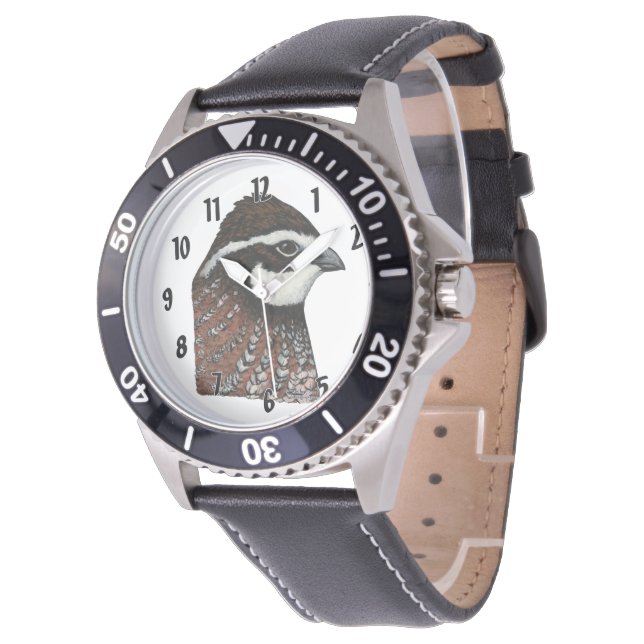 Bobwhite Quail Head Watch (Angled)