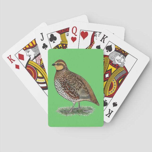Bobwhite Quail Hen Playing Cards (Back)