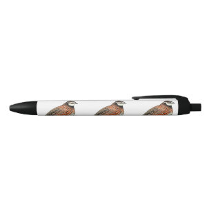 Bobwhite Quail Rooster Black Ink Pen