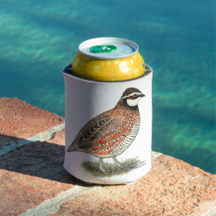 Bobwhite Quail Rooster Can Cooler