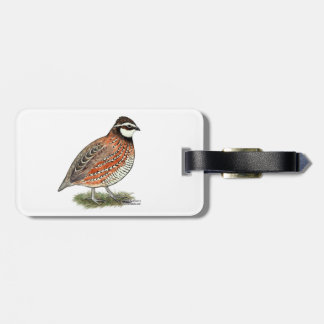 Bobwhite Quail Rooster Luggage Tag