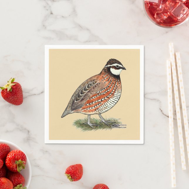 Bobwhite Quail Rooster Napkin (Insitu)