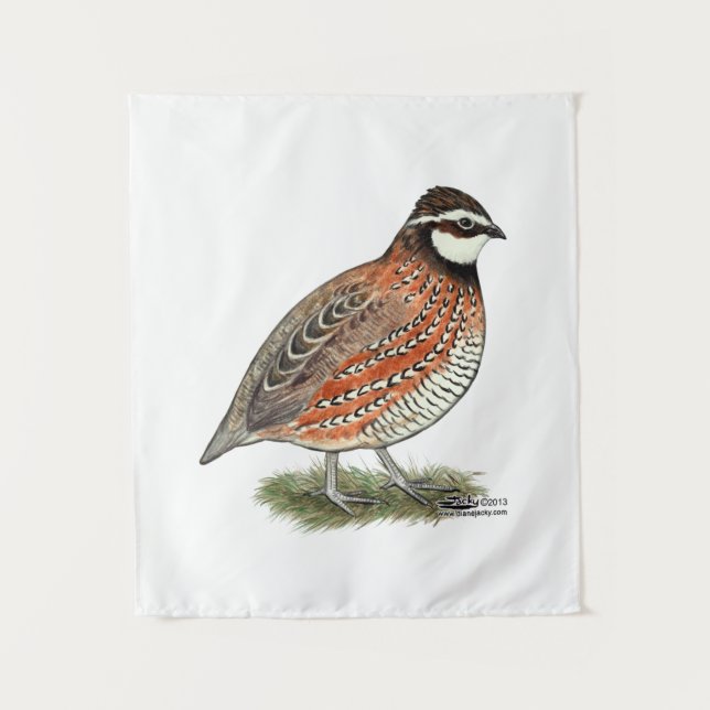 Bobwhite Quail Rooster Tapestry (Front)