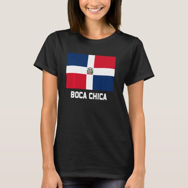 Boca Chica Dominican Republic Flag Emblem Escudo C T-Shirt (Front)