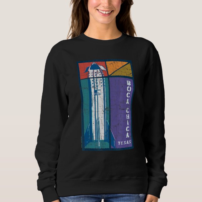 Boca Chica Texas Starship Cool Retro Sweatshirt (Front)