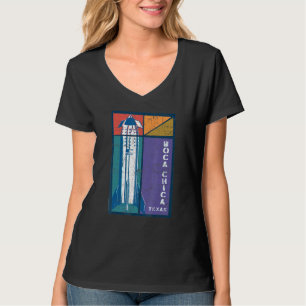 Boca Chica Texas Starship Cool Retro T-Shirt