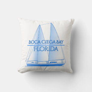 Boca Ciega Bay Coastal Nautical Sailing Sailor Cushion