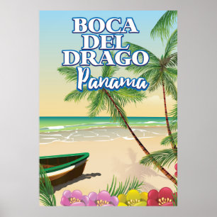 Boca del Drago Panama Beach travel poster