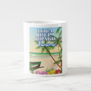 Boca del Drago Panama Beach travel poster Large Coffee Mug
