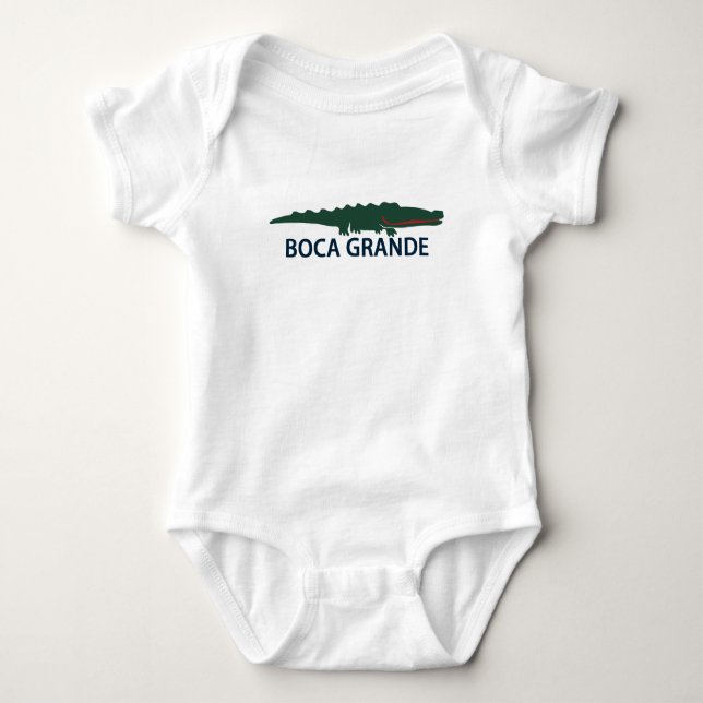 Boca Grande - Alligator. Baby Bodysuit (Front)