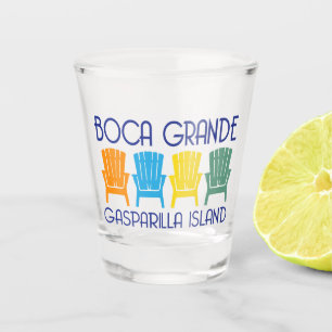 Boca Grande Gasparilla Island Florida beach chairs Shot Glass