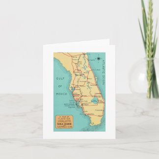 Boca Grande Useppa Island Map Thank You Card