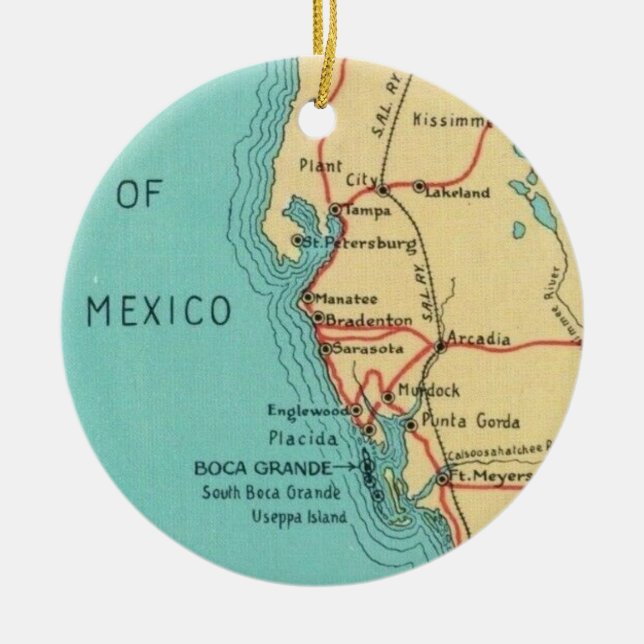 Boca Grande Useppa Island Ornament (Front)