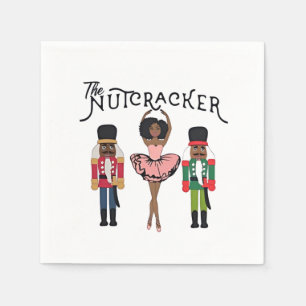 Boca Raton Black Nutcracker Funny Christmas Napkin