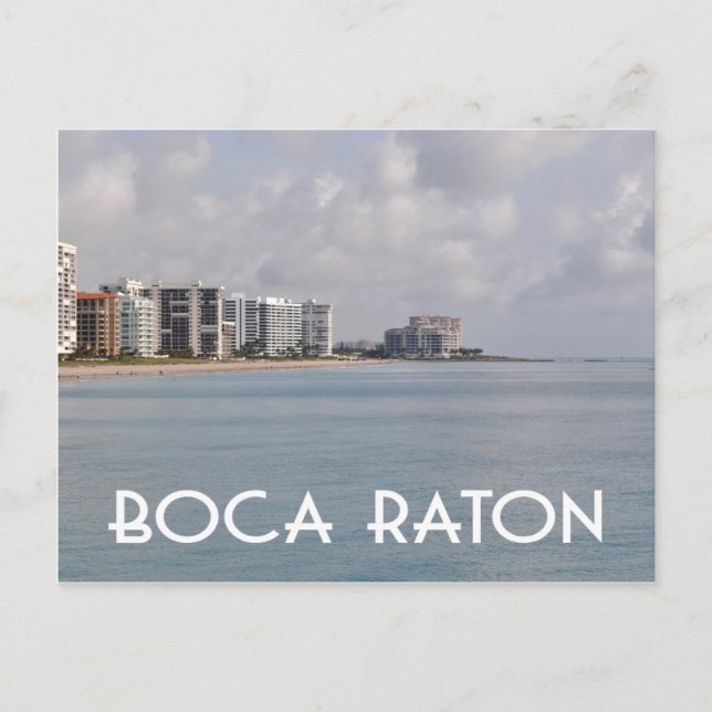 Boca Raton Florida beach scene Postcard (Front)
