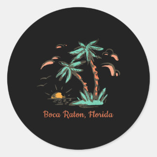 Boca Raton Florida Beaches  Classic Round Sticker