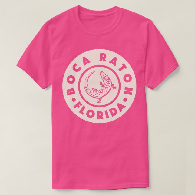 Boca Raton Florida Circle Tan T-Shirt (Design Front)