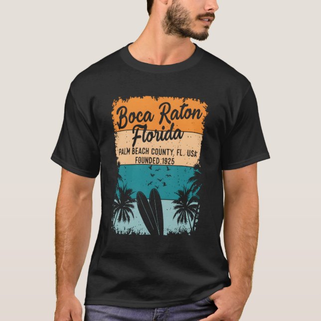 Boca Raton Florida Fl And T-Shirt (Front)