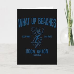 Boca Raton Florida Fl Funny Vintage Beaches Tee  Card