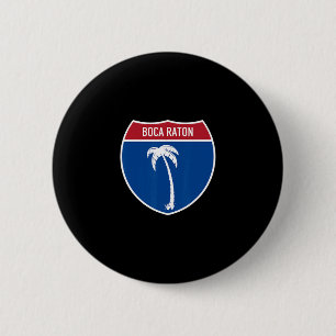 Boca Raton Florida Fl Interstate Highway Vacation 6 Cm Round Badge