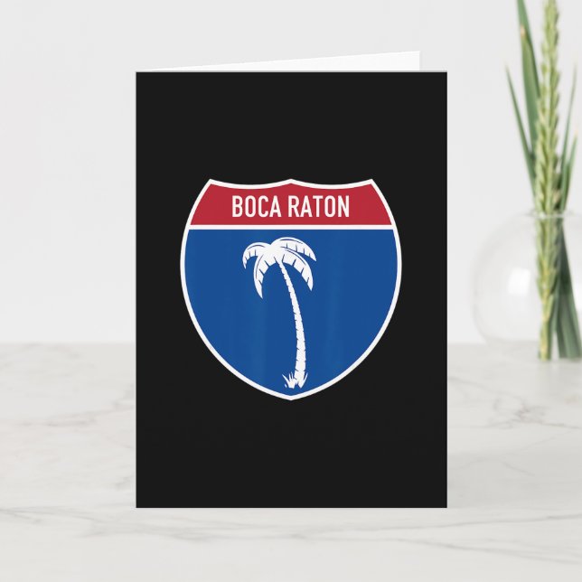 Boca Raton Florida Fl Interstate Highway Vacation  Card (Front)