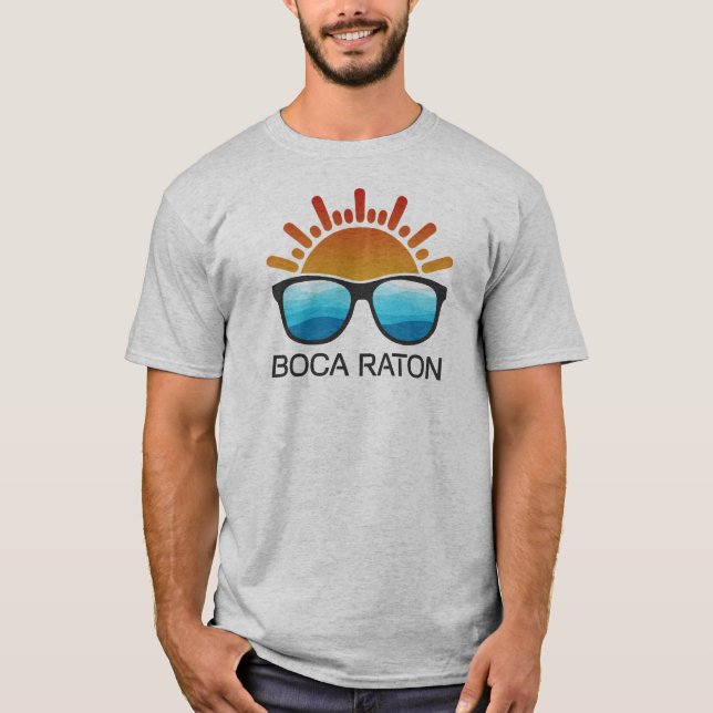 Boca Raton Florida Sunglasses T-Shirt (Front)