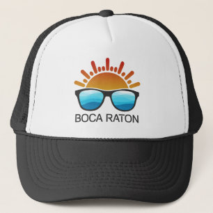 Boca Raton Florida Sunglasses Trucker Hat
