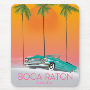 Boca Raton Florida travel poster. Mouse Pad