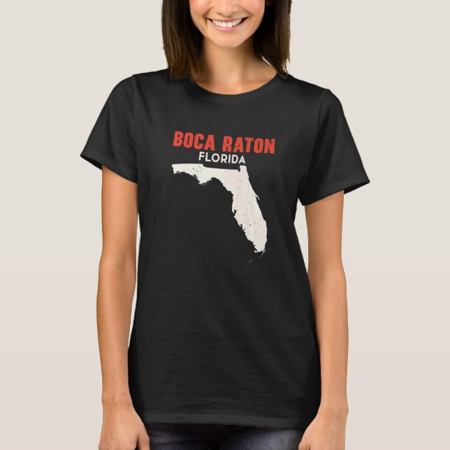 Boca Raton Florida USA State America Travel Florid T-Shirt (Front)