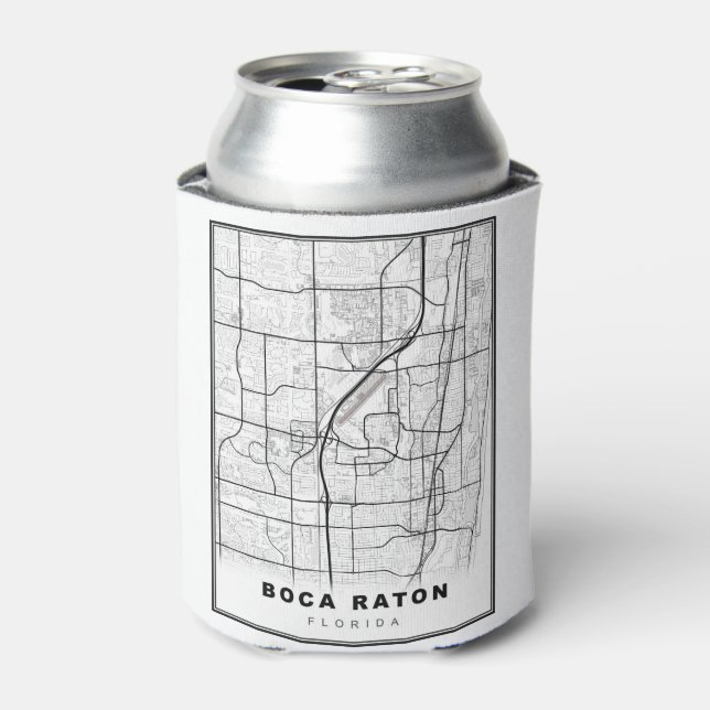 Boca Raton Map Can Cooler (Can Front)
