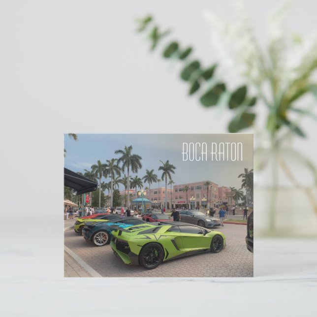 Boca Raton Supercars Postcard (Standing Front)
