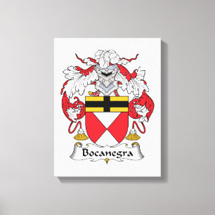 Bocanegra Family Crest Canvas Print