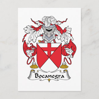 Bocanegra Family Crest Postcard