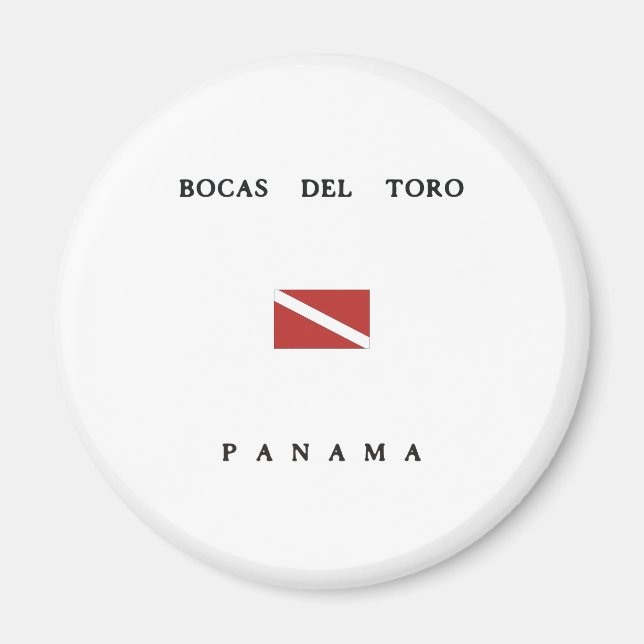 Bocas Del Toro Panama Scuba Dive Flag Magnet (Front)