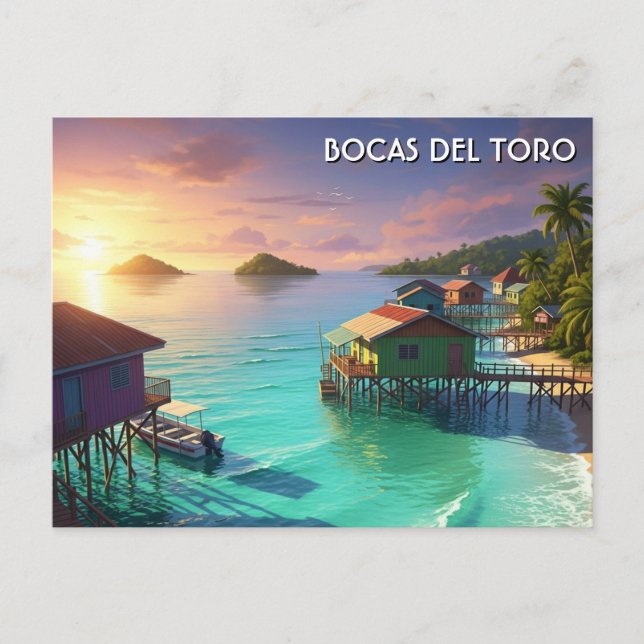 Bocas Del Toro Panama Travel Postcard (Front)