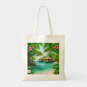 Bocas del Toro Tropical Overwater Bungalow Tote Bag
