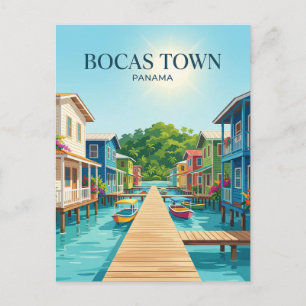Bocas Town Panama Postcard